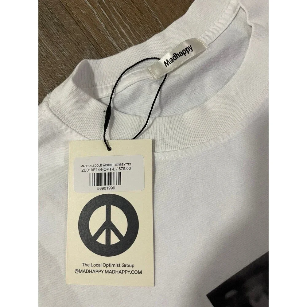 Madhappy Madeo Restaurant Men’s Graphic Tee White Size Large NWT